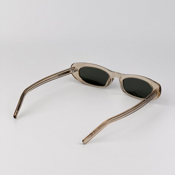Saint Laurent SL557 SHADE 004 Women’s Sunglasses – Transparent Nude / Grey Oval main image 8